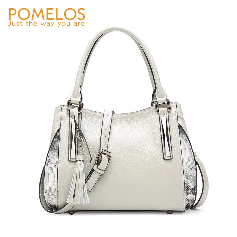 

POMELOS Genuine Leather Bags For Women 2019 Shoulder Bags Women Handbags High Quality Crossbody Bags For Women Leather Handbag