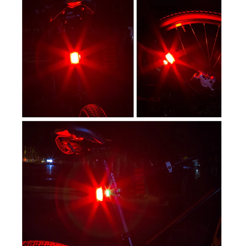 USB велосипед задний Светильник Велоспорт работает на основе электромагнитной индукции от включения тормоза хвост светильник MTB дорожный Ночная езда на велосипеде светильник s заряда Предупреждение лампа
