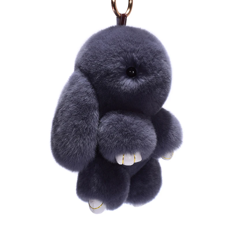 14 cm Rabbit Keychain 2018 Fashion Bunny pendant Bag Car Charm Key Ring Tag Cute Toy Doll fur pompom key chain | Украшения и