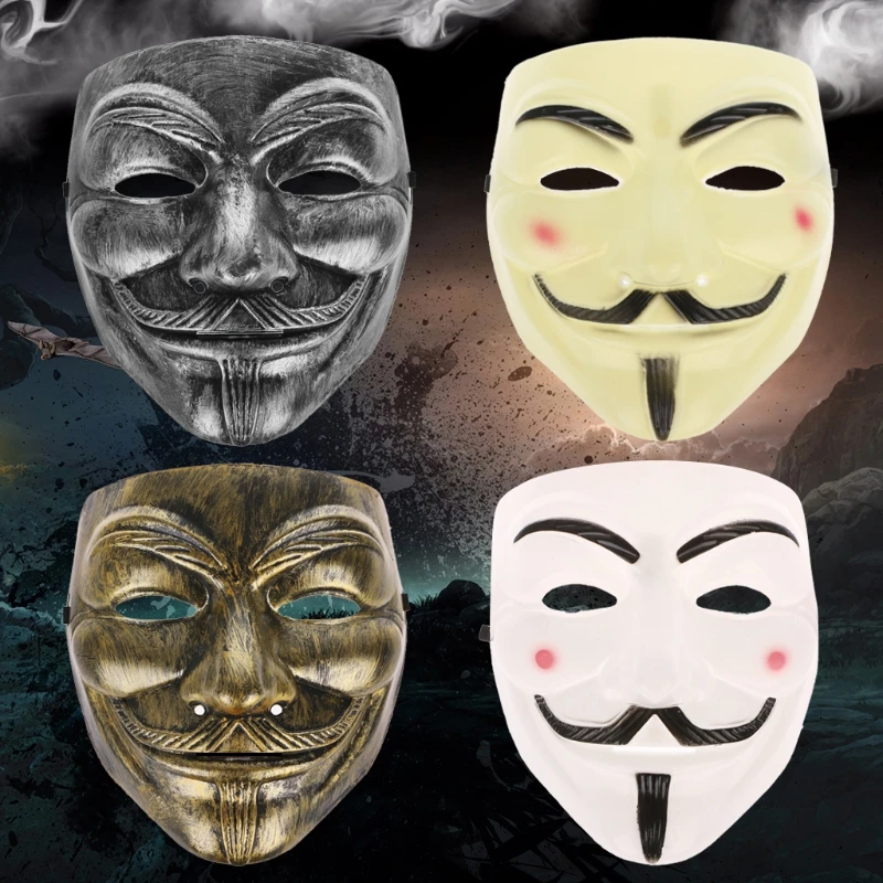 Фильм V тема стиль маска Anonymous Guy Fawkes лицо маски для Хэллоуина Косплей