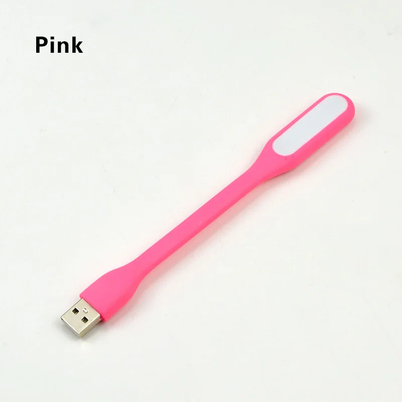 1 шт. DC 5 в USB кабель питание Светодиодная лампа для чтения защита глаз чтение светодиодный светильник белый цвет освещение для ПК ноутбука Powerbank - Испускаемый цвет: Pink Body