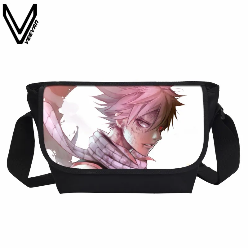 

VEEVANV Fashion Men Messenger Bag Fashion Anime Fairy Tail Printing Handbags Children Satchel School Shoulder Bag Crossbody Bag