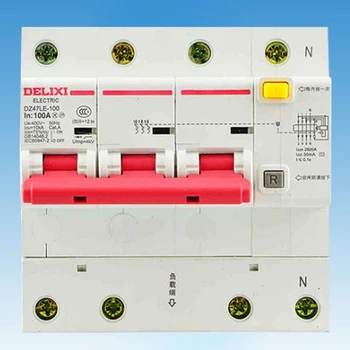 

Miniature Circuit Breaker Air Switch DZ47LE-125 3P+N DELIXI MCB 3Pole +N "D" Curvers 63A-125A 63A 80A 100A 125A