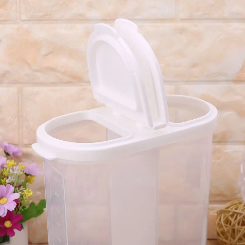 2.6L Plastic Kitchen Food Cereal Grain Bean Rice Snack Storage Container Box Case Dispenser