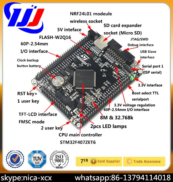 Новое поступление! Макетная плата STM32F407ZET6 M4 STM32F4 системная arm макетная cortex M4|board