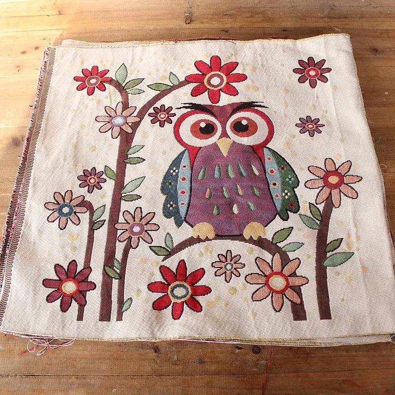 Bird owl Rural household sofa cushion quilt pillows fabric cloth mat 48