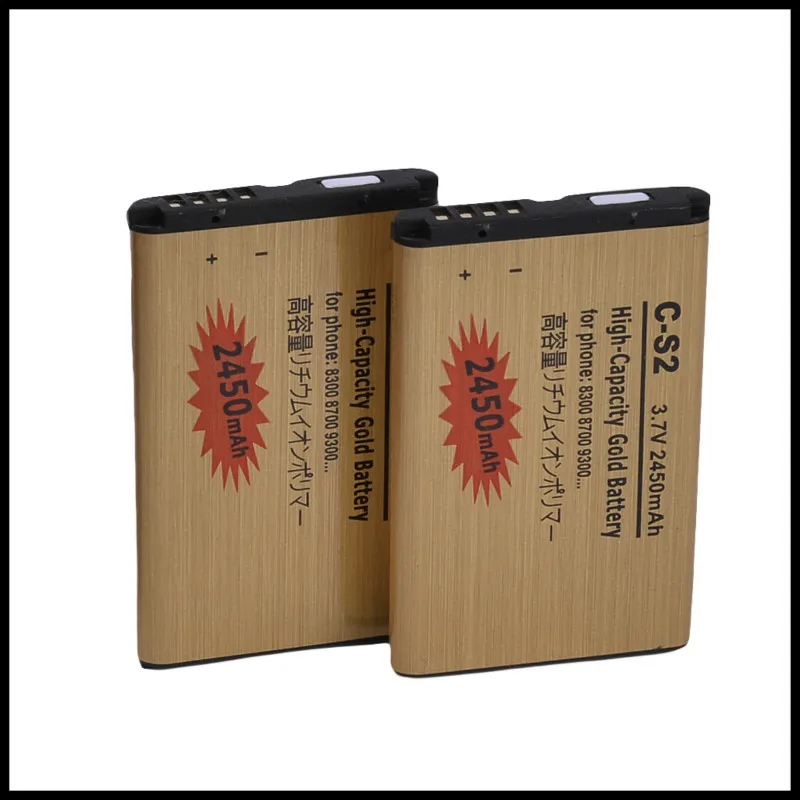 

2pcs/lot Golden replacement C-S2 Battery for Blackberry Curve 8300 8310 8320 8330 8520 8530 8700 8703e battery CS2