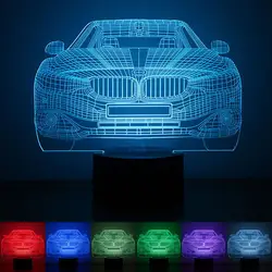 USB Powered автомобиля 3D ночник светодио дный настольная лампа сенсорный ключ украшения атмосфера света Применение Home Hotel вечерние праздничные