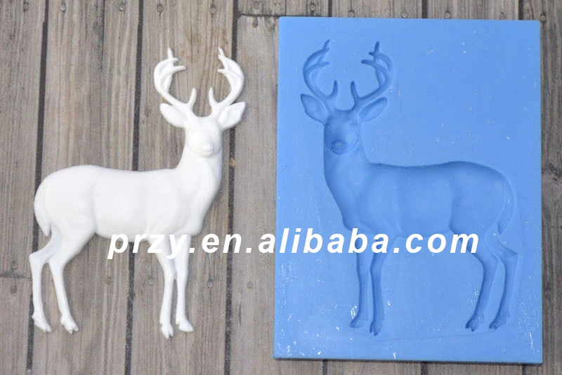 

Silica gel Silicone Mold Deer Crafts Decorating Cake Candy Making fondant silicone mold for cake decorations