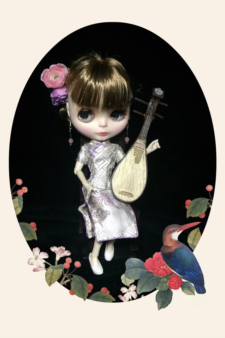 1 шт. Ретро Китайский Cheongsam для 1/6 куклы серый/розовый Slimmed платье в китайском стиле Одежда Аксессуары куклы древний костюм