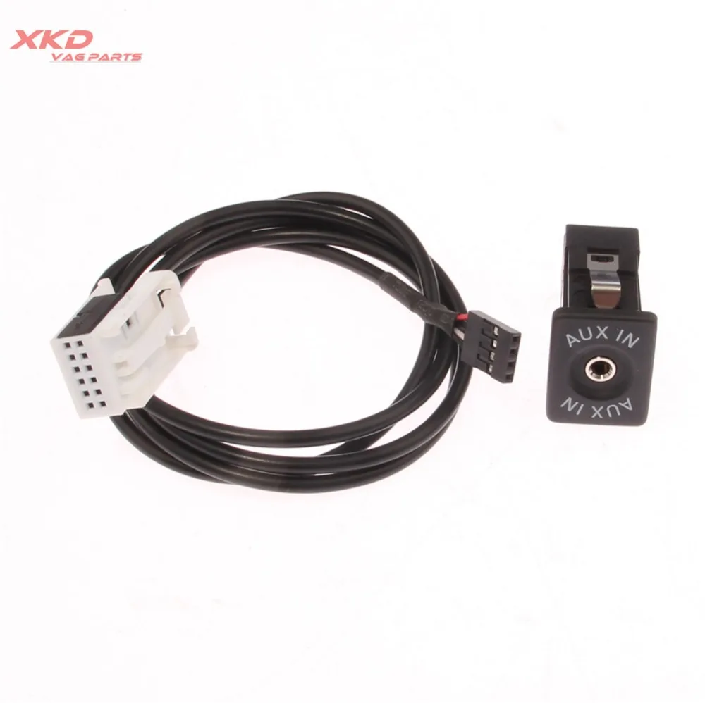OE подлокотник AUX in Socket &amp Cable Set для V-W Golf G-TI J-etta Passat Tiguan T-ouareg Polo Tpuran | Автомобили и