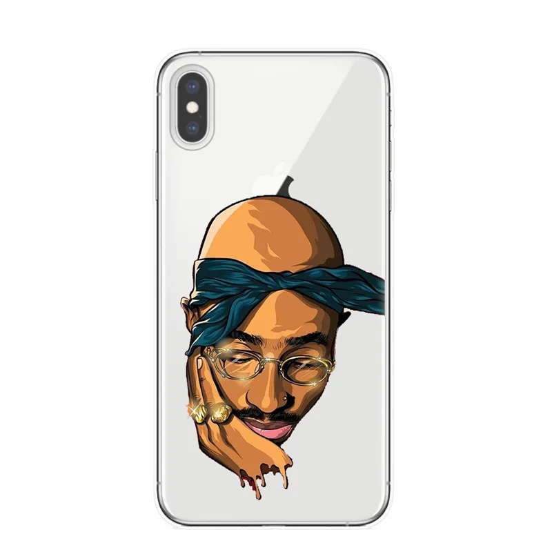 2Pac macaveli Tupac Amaru Shakur прозрачный силиконовый мягкий чехол для телефона из ТПУ для iPhone X XR XS Max 7 8 6 6S Plus 5S SE Fundas Coque - Цвет: T5276