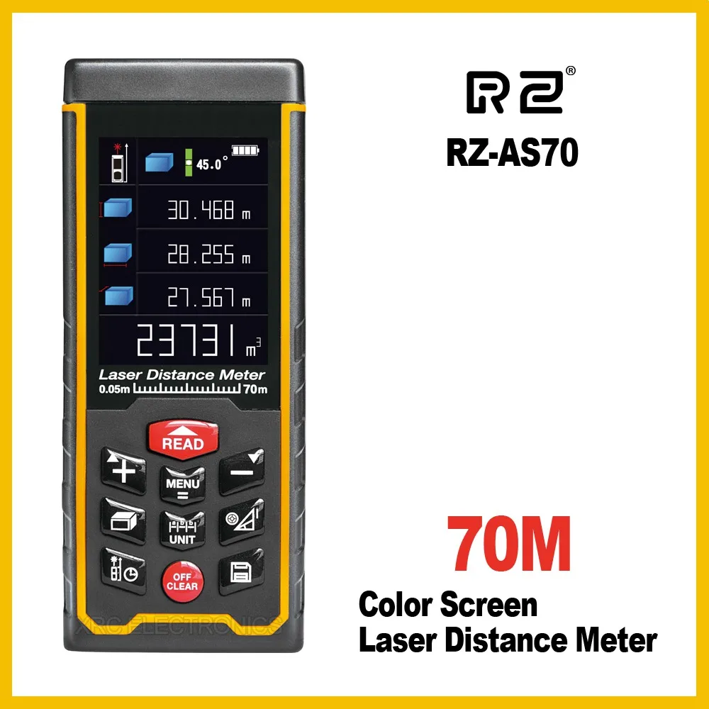 

RZ-AS Laser Distance Meter Range Finder Hunting Rangefinder50 70 100mDigital Handheld Distance Meter Tape Laser Rangefinder