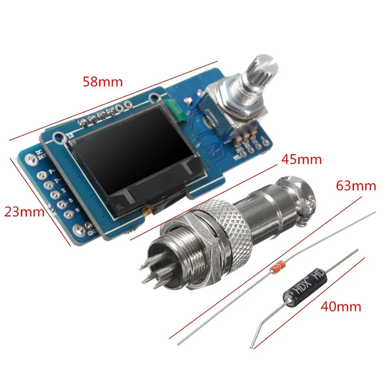 T12 температура STC Oled плата контроллера Электрический паяльник для HAKKO T12 Цифровой паяльник станция 23x58 мм