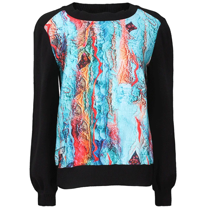 Elastic knit print loose pullovers sweater 2018 new long sleeve loose women autumn basic sweater shirts Elastic knit print loose pullovers sweater 2018 new long sleeve loose women autumn basic sweater shirts