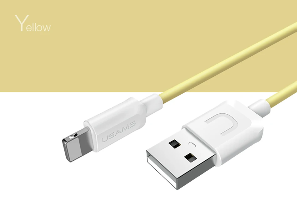 10 шт./партия Usb кабель для iPhone 8, USAMS 2A кабель для быстрой зарядки для iPhone 7 Дата кабель светильник usb поддержка кабелей IOS 11 10 9