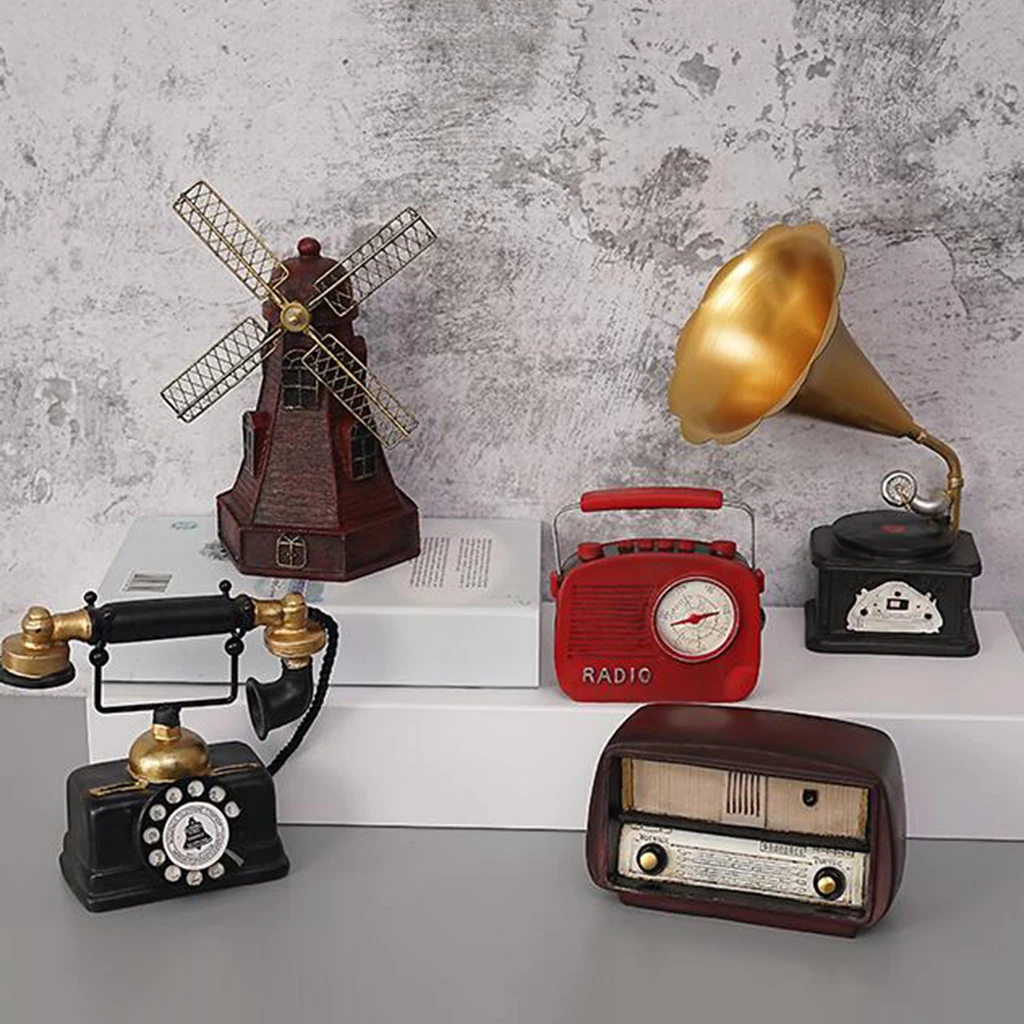 European Vintage Holland Windmill Resin Piggy Bank Home Cafe Pub Bar Decoration Ornaments Craft Gifts