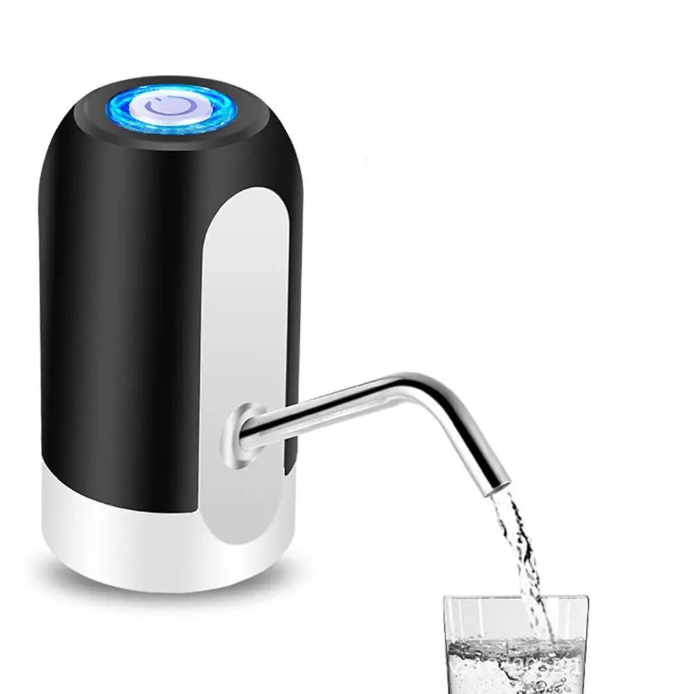 Электрический диспенсер для воды портативный галлон питьевой бутылки переключатель Smart Беспроводной водяной насос для очистки воды техника - Цвет: black