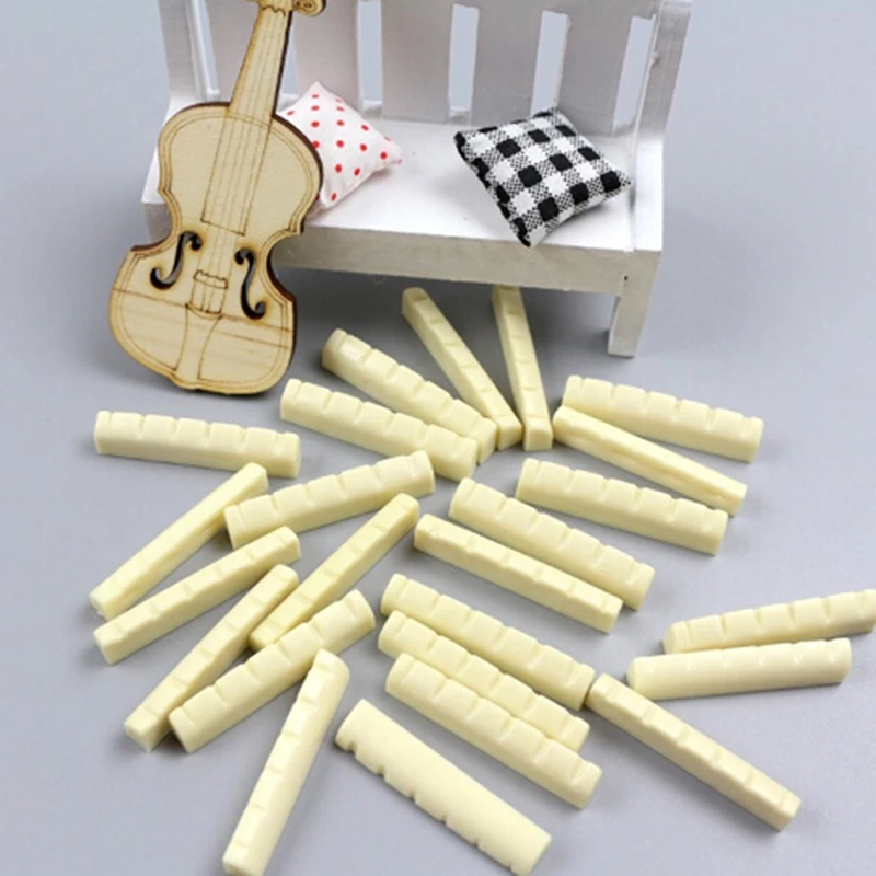 4pcs Bone Nut For Electric Guitar Bone Nut Saddle Guitar Accessories White Black Guitar String Pillow