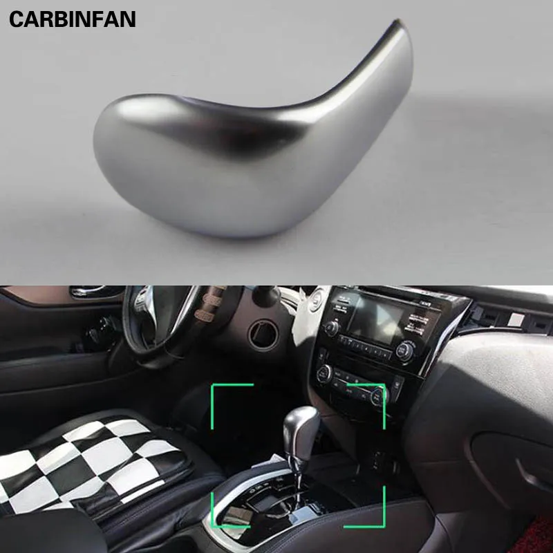 

ABS Chrome Gear Shift Knob Cover Trim Cap Sticker Garnish For Nissan Rogue x-Trail t32 2014-2016 For Sentra 2013-2015 AT Automat