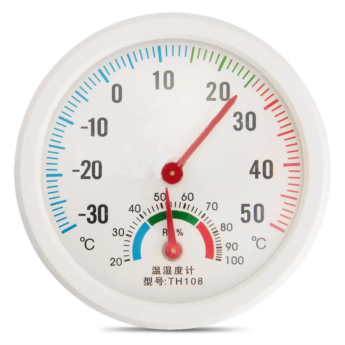 

Mini Round Clock-shaped Indoor Outdoor Hygrometer Humidity Thermometer Temperature Meter Gauge
