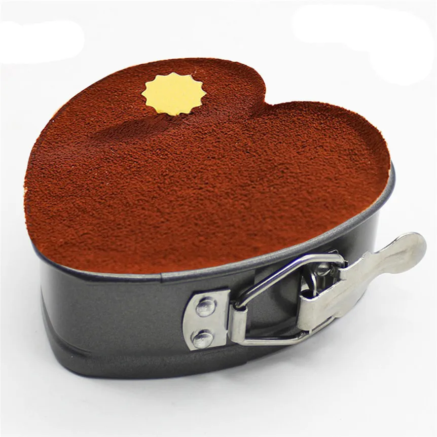 

TENSKE Cake Mold Heart-Shaped Cake Tin Non Stick Spring Form Loose Base Baking Pan Tray Drop Shipping