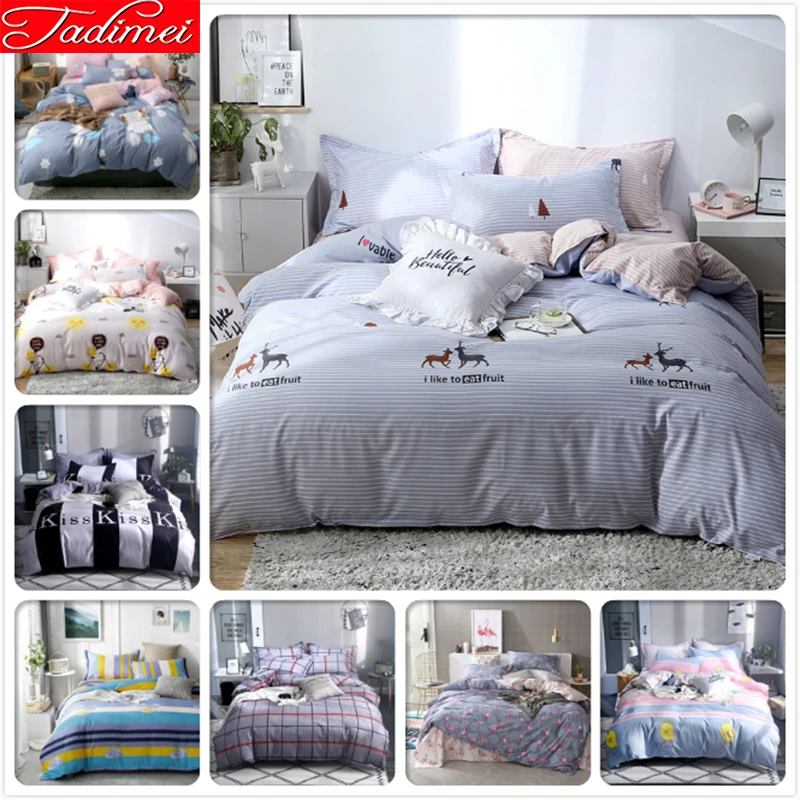 Adult Kids Child Soft Cotton Duvet Cover Bedding Set Single Twin