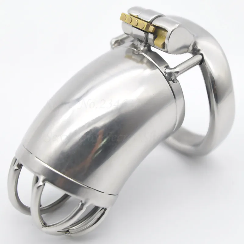 Stainless Steel Stealth Lock Male Chastity Device,Cock Cage,Fetish Virginity Penis Lock,Cock Ring,Chastity Belt Sex Toys For Men