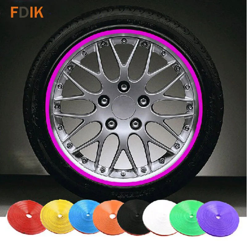 

Universal Auto Car Styling Vehicle Wheel Rim Protector Rubber Moulding Trim Guard Stripe Cover 10 colors