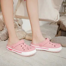 Летние мужские сабо, пляжные шлепанцы, мужская обувь для сада туфли сабо, модные яркие цвета, для взрослых, унисекс, женские сабо, шлепанцы