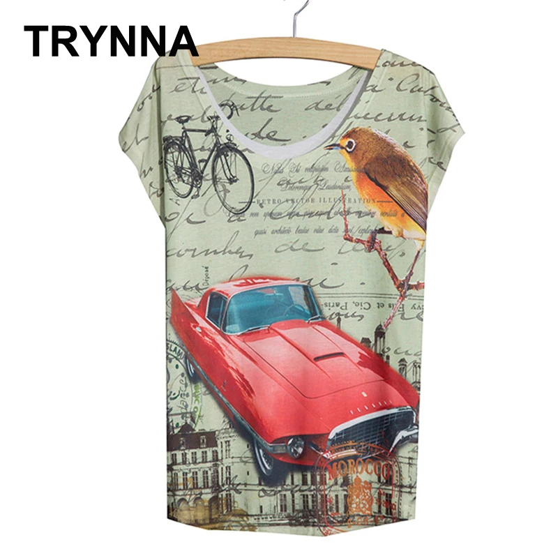 TRYNNA 2017 Лето Хлопок Красный Автомобиль Карта T-Shirt Женщины Harajuku Camisetas Mujer Topo Tee |