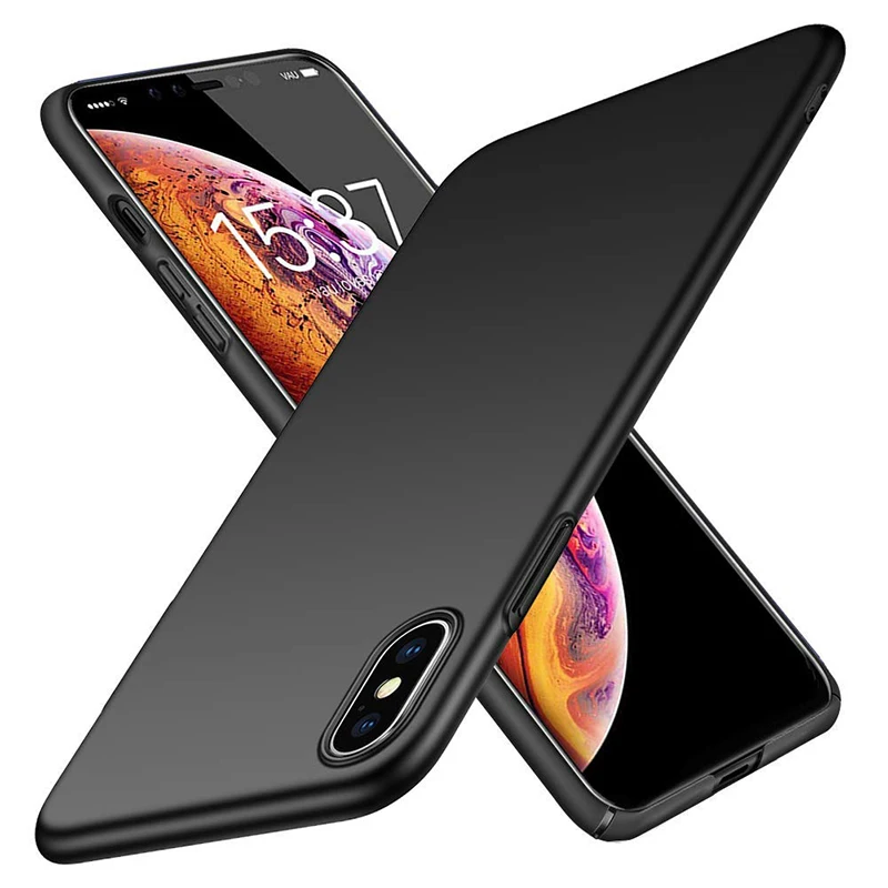 Phone Case For Iphone Xs Max XR Cover Hard Plain Shockproof PC Anti-fingerprint Comfort Button iphone XS |