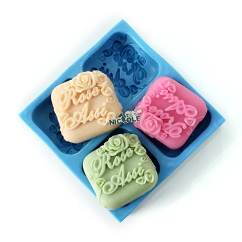 

4 Cavity Silicone Mold for Soap Chocolate Candy Candle Making Tools Handmade Craft Gifts Moulds