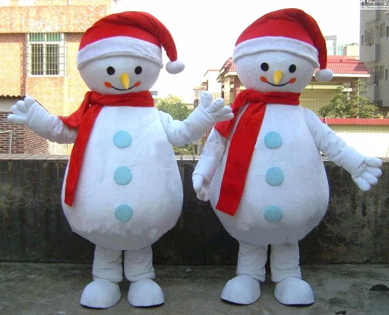 Cosplay&ware High Christmas Snowman Mascot Costume Party Performance Adult Size -Cosplayware Store
