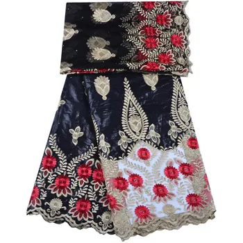 

2018 Black Bazin Riche French Tulle Mesh High Quality Bazin Lace African Lace Fabrics Bazin Riche Getzner For Party Dresses 1293