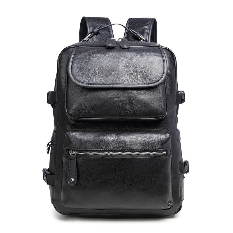 

Waterproof Men's Laptop Backpack 14 inches Computer Bag Business Male Backpacks Solid School Bags Soft Handle Travel Backpack