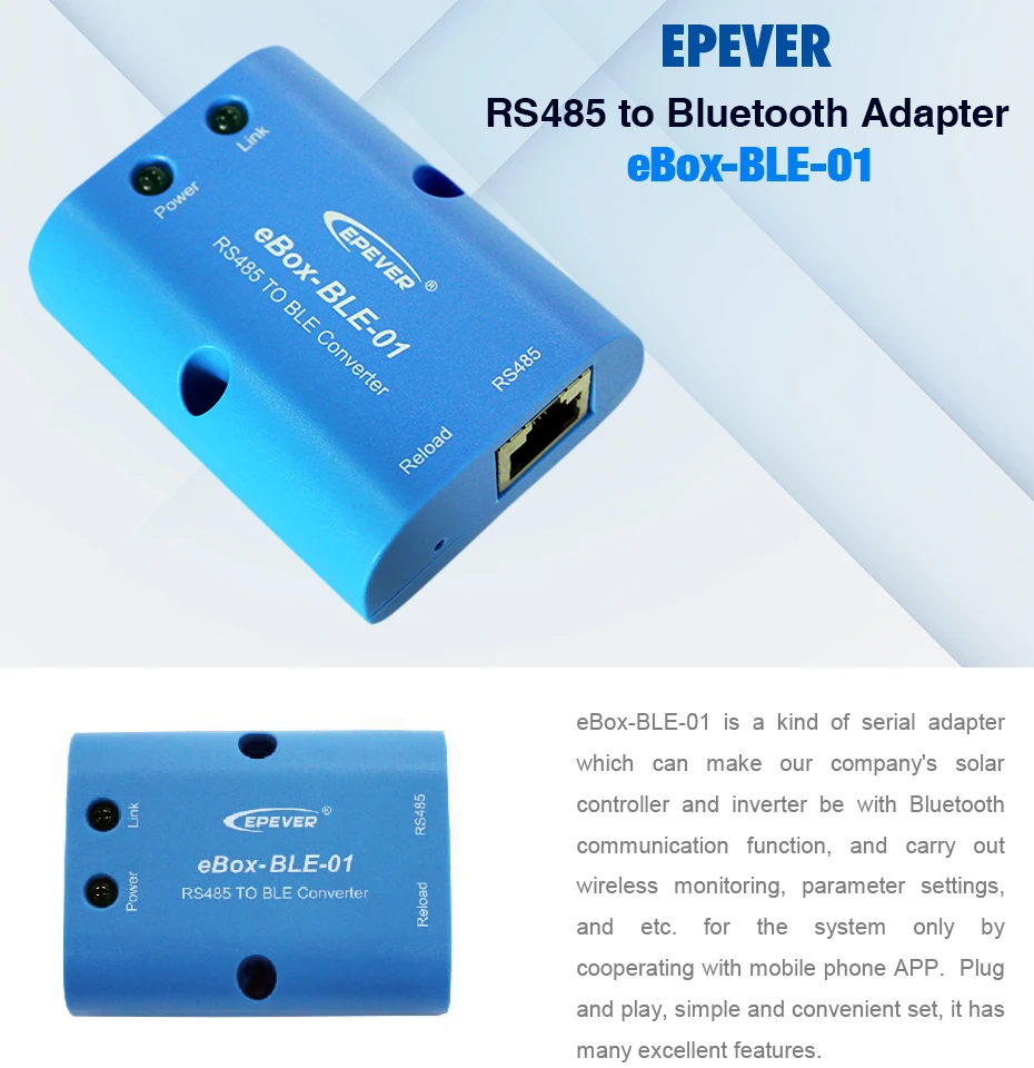 EPSOLAR eBox-BLE-01 Bluetooth Box RS485 to Bluetooth Adapter Communication Wireless Monitoring by APP_01