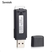 Pen Voice-Recorder Key-Chain Audio Digital 16GB 8GB Black 384KBPS 2-In-1 Mini-Usb