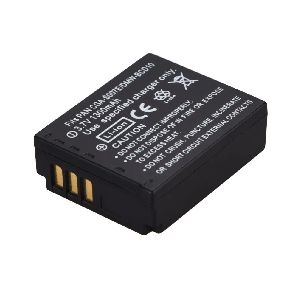 Аккумулятор для фотоаппарата Panasonic DMC TZ1 TZ2 TZ3 TZ4 TZ5 TZ50 TZ15 1300 мАч|camera battery|battery for