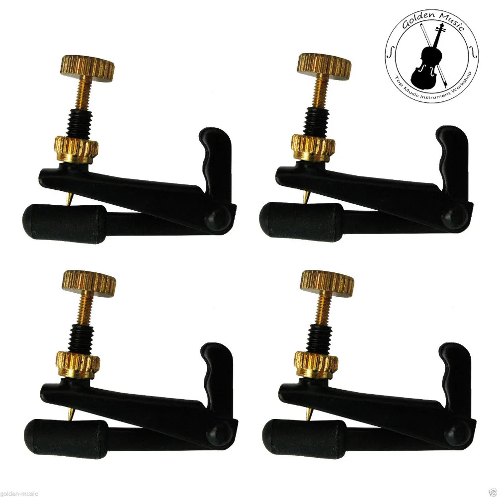 4 pcs New Violin Fine Tuner Tuners 3/4 4/4 Chrome Copper nickel alloy