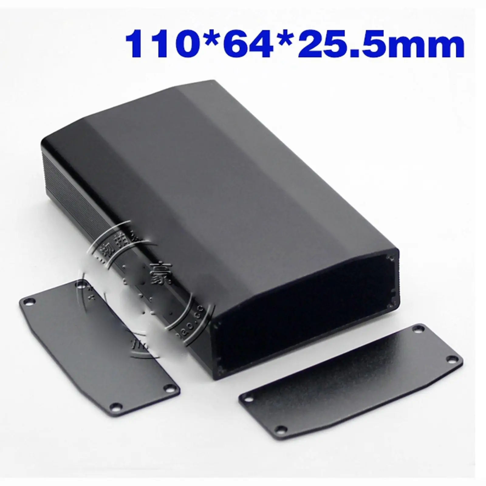

110x64x25.5mm Black Aluminum Enclosure PCB Shell Cooling Box Case DIY Instrument