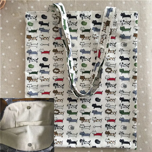 YILE хлопчатобумажная холщовая хозяйственная сумка через плечо сумка для переноски эко многоразовая сумка с принтом лошадей и цветов - Цвет: magnetic snap