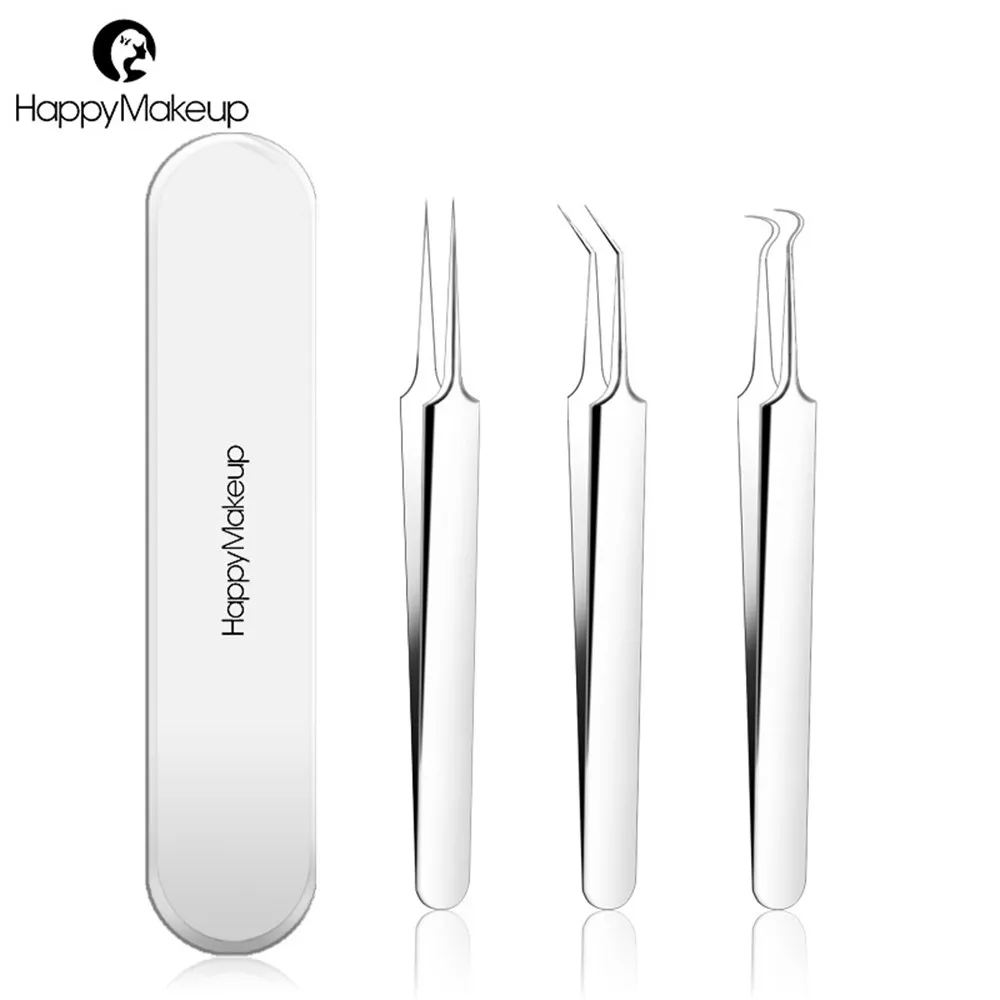 

3/5 pcs Curved Blackhead Comedone Clip Needle Tweezers Pimple Extractor Remover Acne Extractor Remover Tool Set G523