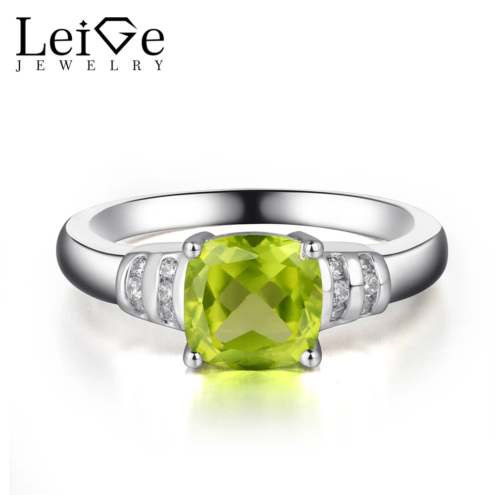 Украшения leige кольцо с натуральным оливином обручальные кольца для женщин Зеленая Подушка с изображением драгоценного камня огранка Сереб... Украшения leige кольцо с натуральным оливином обручальные кольца для женщин Зеленая Подушка с изображением драгоценного камня огранка Сереб...