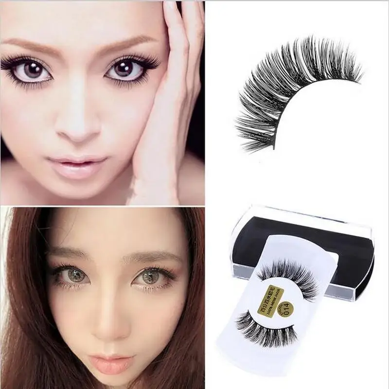 

12 Pair /lot Women Lady 100% Real Mink Natural Thick False Fake Soft Eyelashes Long Makeup Eye Lashes Extension Tools
