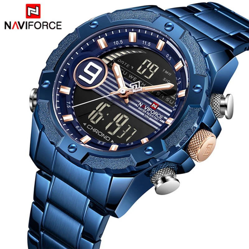 

Top Luxury Brand NAVIFORCE Men Sports Watches Men's Quartz Digital Clock Man Fashion Waterproof Wrist Watch Relogio Masculino