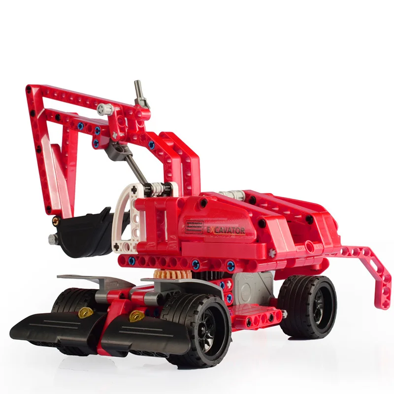 

New Technic Blocks LegoINGLYS Excavator Engineering Car Model Plastic DIY Bricks Fun Enlightening Toys For Boys Children