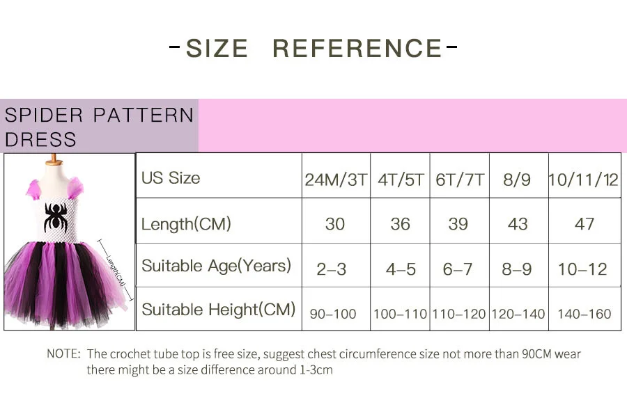 Kids Spider Pattern Tutu Dress Children Cosplay Halloween Christmas Costume Baby Girls (17)