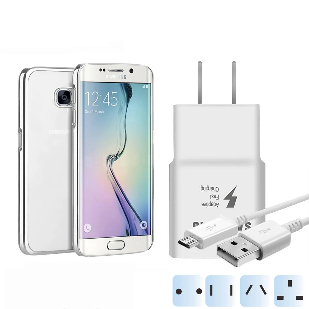 

Original factory AFC Fast quick charger for Samsung Galaxy S6 S7 Edge Note 2 3 4 5 A7 A9 C5 C7 C9 charger 150cm micro-b cable