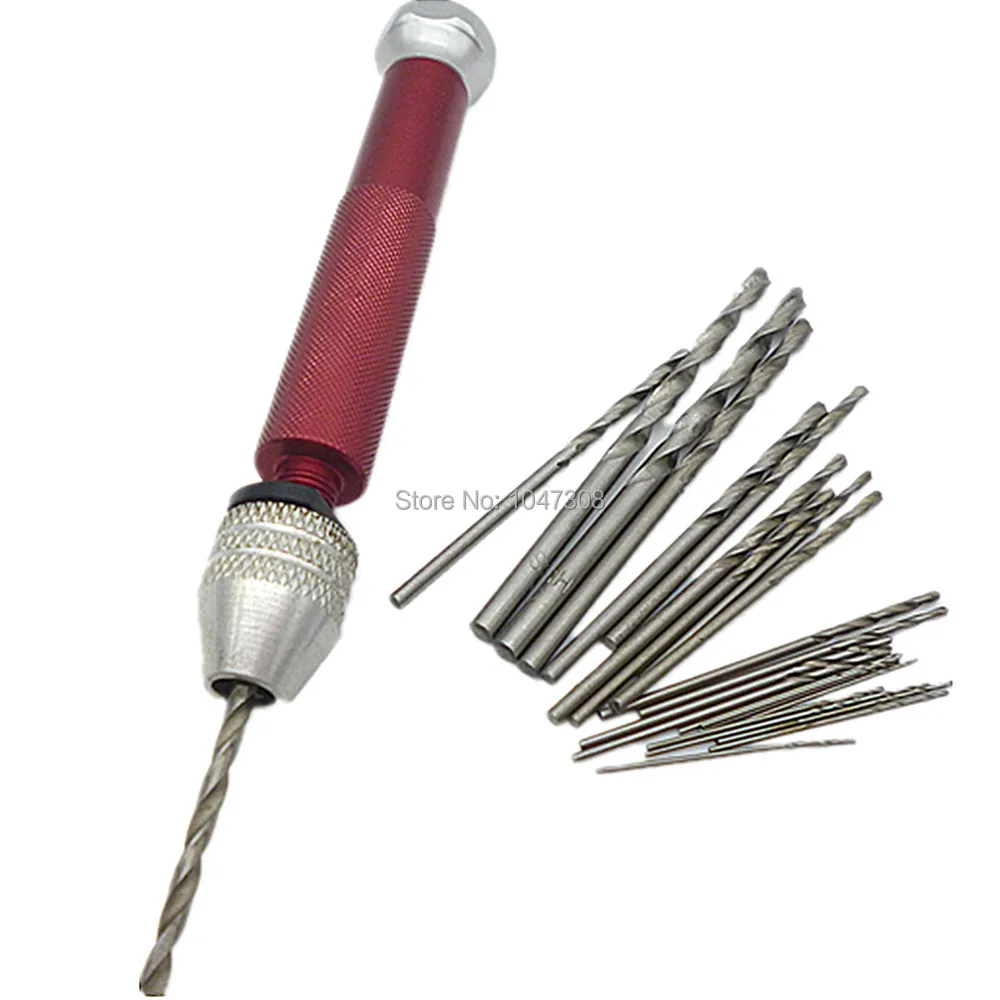 Mini Micro Drill Bit Aluminum Hand Drill Jewelry Beads Model Craft